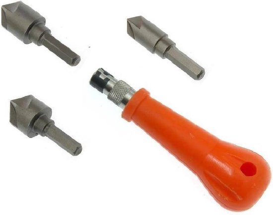 Verzinkboorset met handboor 4 dlg