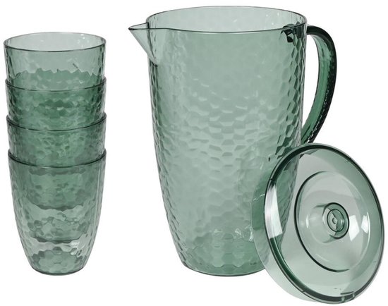 Kan met deksel 2 ltr + 4 bekers