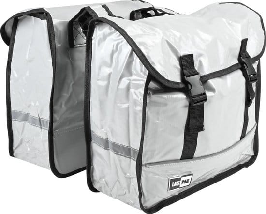 Fietstas dubbel 35 ltr bisonyl nardo grijs