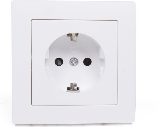 Stopcontact RA inbouw wit