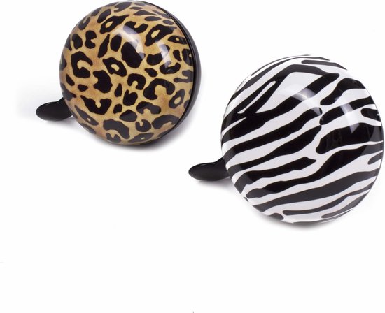 Fietsbel ding-dong 80 mm dierenprint mix display