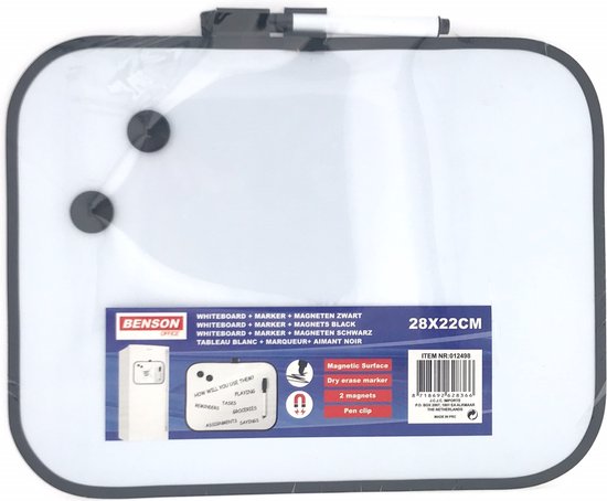 Whiteboard met marker en 2 magneten