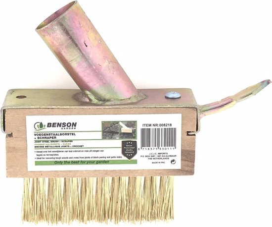 Voegenstaalborstel messing steelhouder