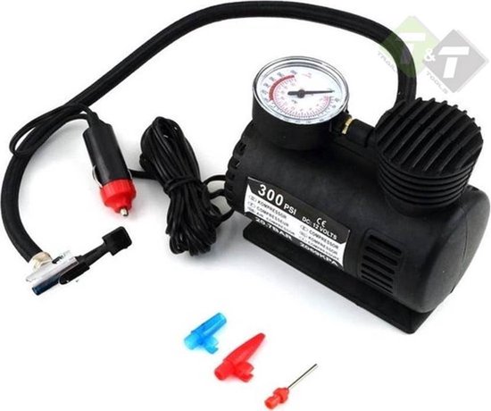 Compressor 12V 280 psi met accessoires