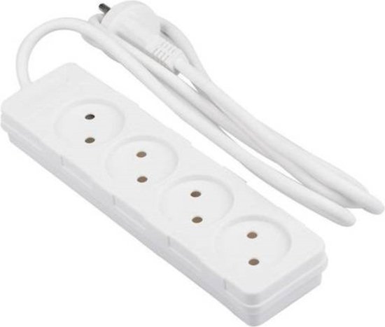 Stekkerdoos 4-voudig + 2 x 1.0 + 1.5 mtr