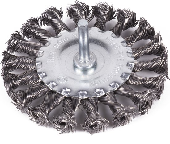 Staalborstelschijf voor boormachine getordeerd 100 mm