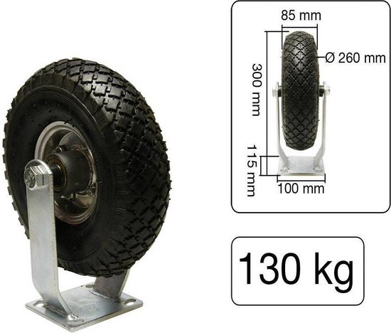 Bokwiel + luchtband 3.00-4"