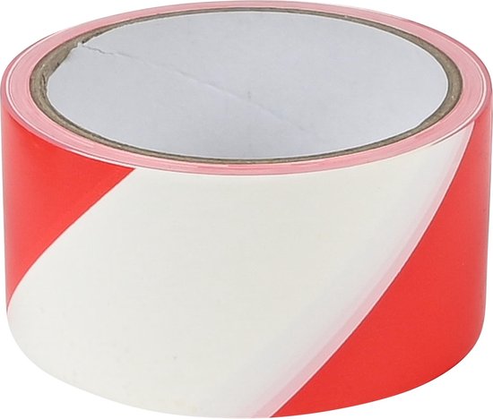 Afzetlint rood/wit 50 mtr