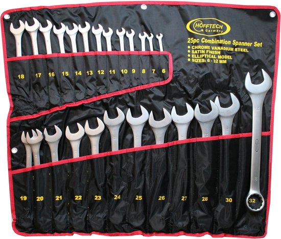 Ring steek sleutel 25 dlg Cr-V SF