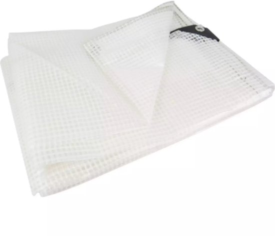 Dekzeil 3 x 4 mtr transparant leno