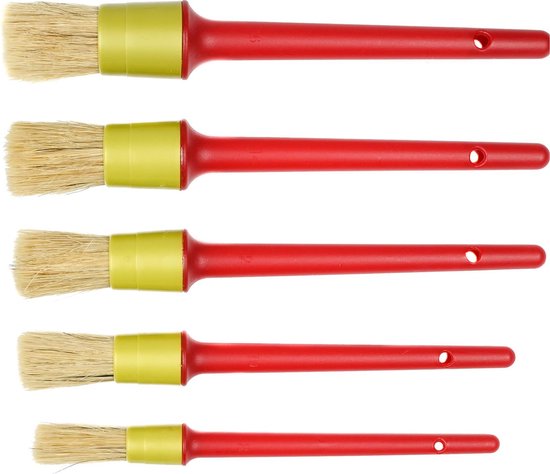 Kwastenset synthetisch 5 dlg rond