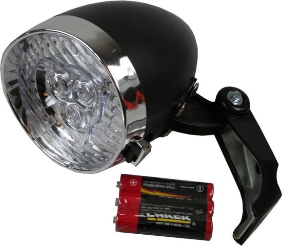 Fietskoplamp 3 LED zwart
