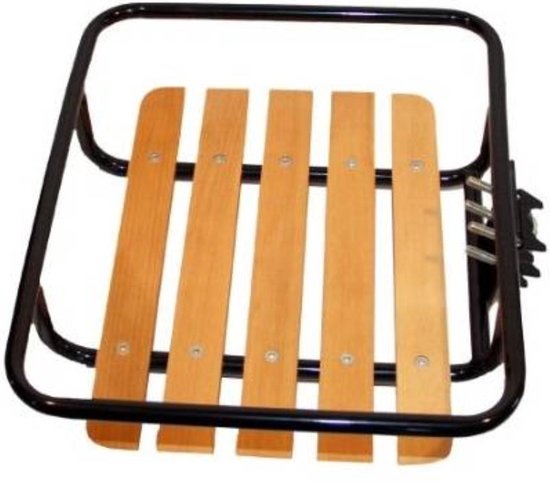 Fietsvoordrager 24" / 28" hout zwart