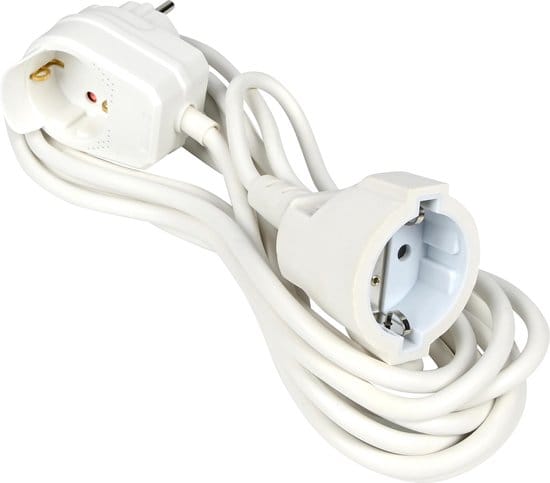 Verlengsnoer + RA 3 x 1 + stopcontact 5 mtr