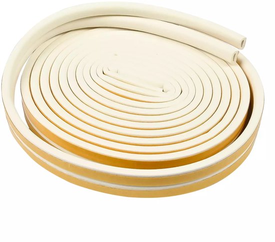 Tochtstrip rubber D-profiel 2 x 3 m wit