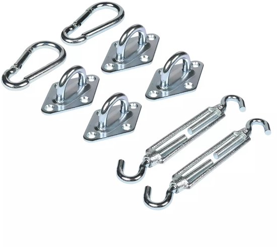 Bevestigingsset schaduwdoek 8 dlg