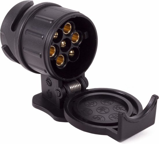 Stekker verloop 13- naar 7-polig kort