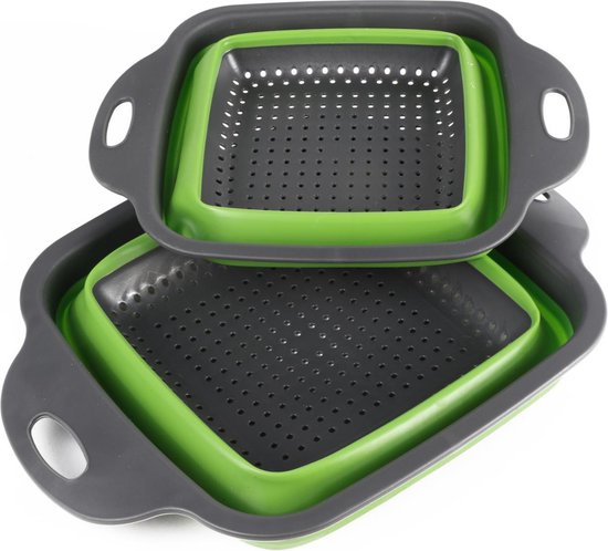 Vergiet vierkant 2 dlg silicone