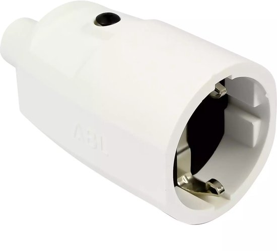 Stekker PVC contra + RA wit