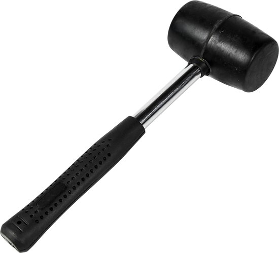 Rubberhamer 5 x 9 cm stalen steel