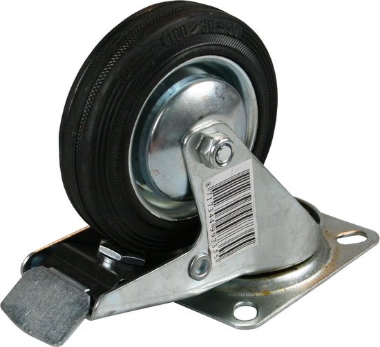 Zwenkwiel + rem 100 mm