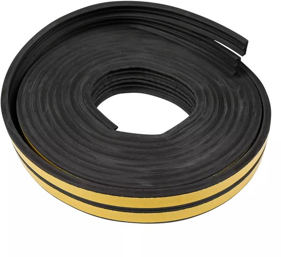 Tochtstrip rubber E-profiel 2 x 3 m zwart