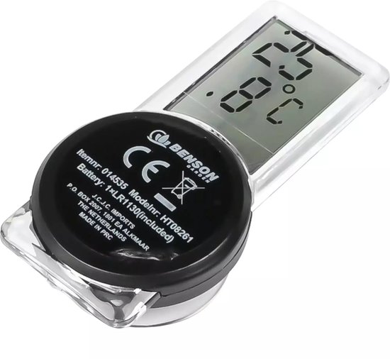 Digitale buiten thermometer met zuignap