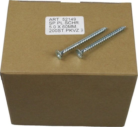 Spaanplaatschroef 5.0 x 60 mm