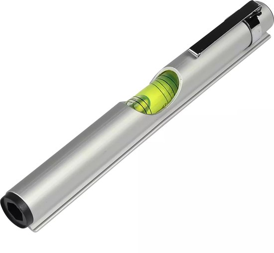 Waterpas pen alu met clip 13 cm