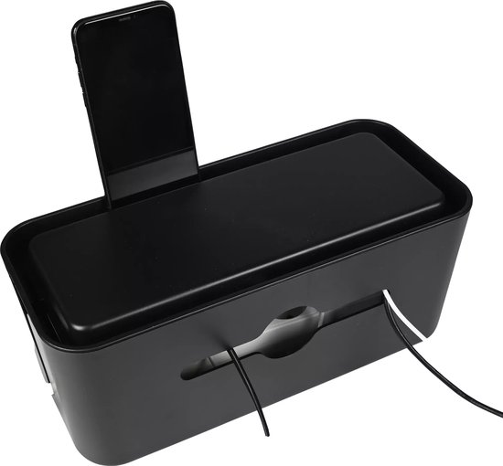 Kabelmanagementbox 31 x 13.5 x 13 cm zwart