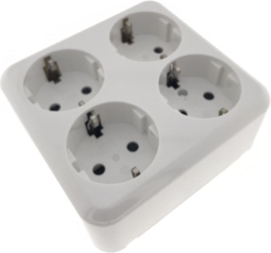Wandcontactdoos 4-voudig + RA opbouw