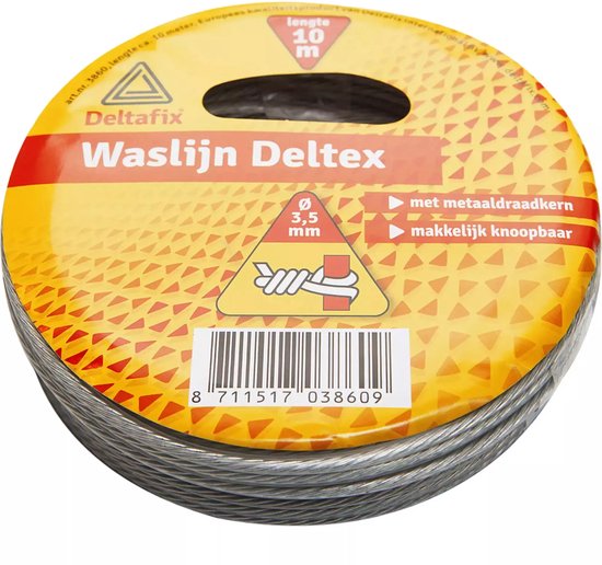 Deltafix Waslijn knoopbaar 10 mtr x 3.5 mm
