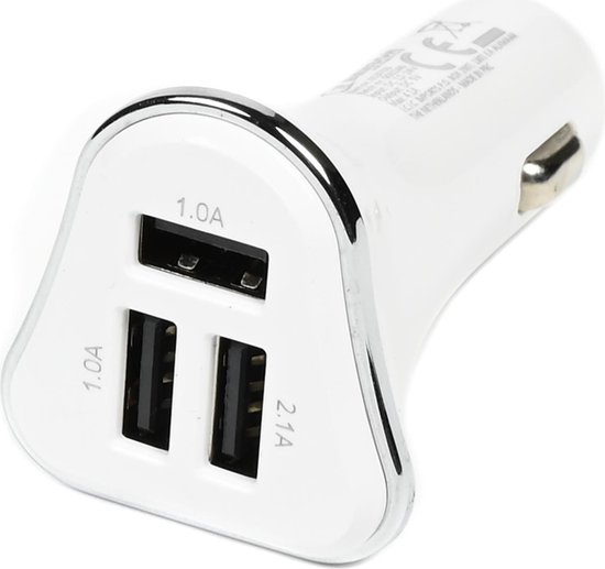 Autolader USB 4.1A 3 poorten 12-24V