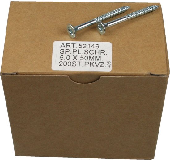 Spaanplaatschroef 5.0 x 50 mm