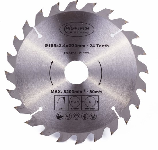 Cirkelzaagblad 185 x 24 tands