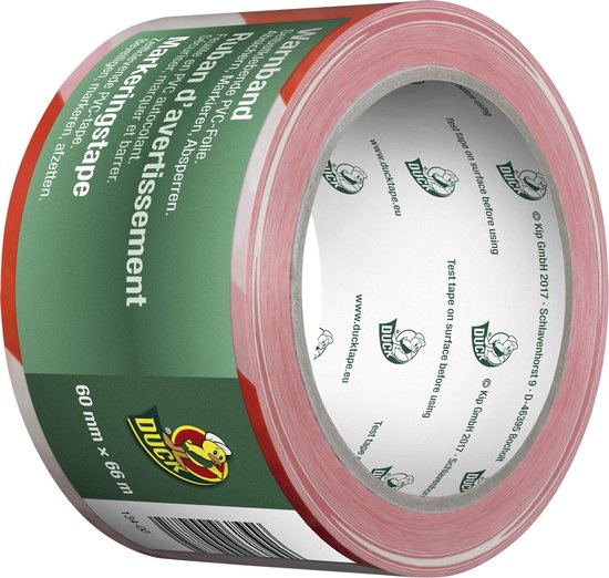 Markeringstape rood/wit 60 mm x 66 m