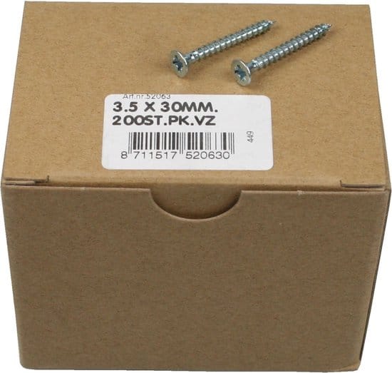 Spaanplaatschroef 3.5 x 30 mm