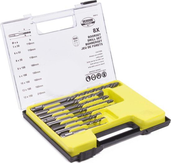 Boorset 8 dlg SDS+ koffer