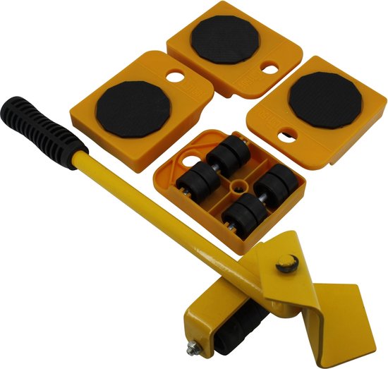 Meubel rollerset met hefboom 5 dlg
