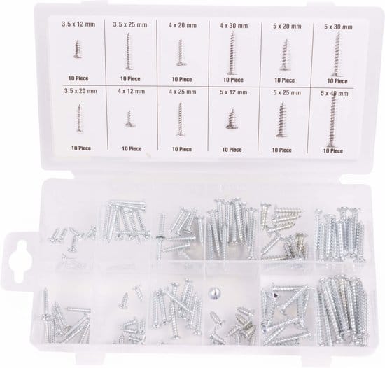 Houtschroeven set 120 dlg