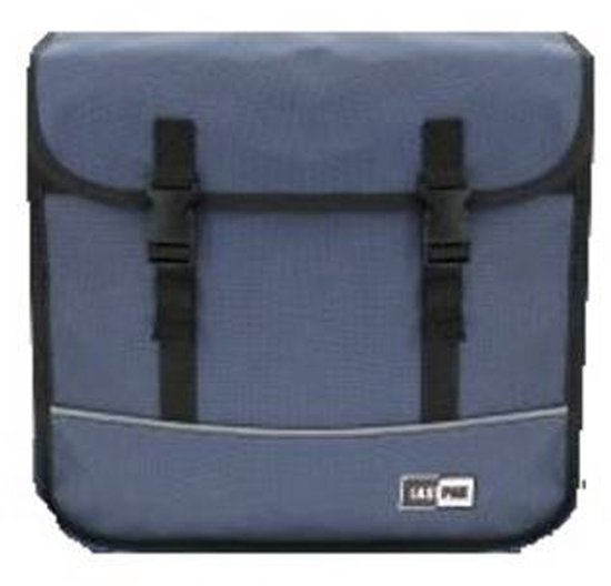 Fietstas dubbel 35 ltr canvas blauw