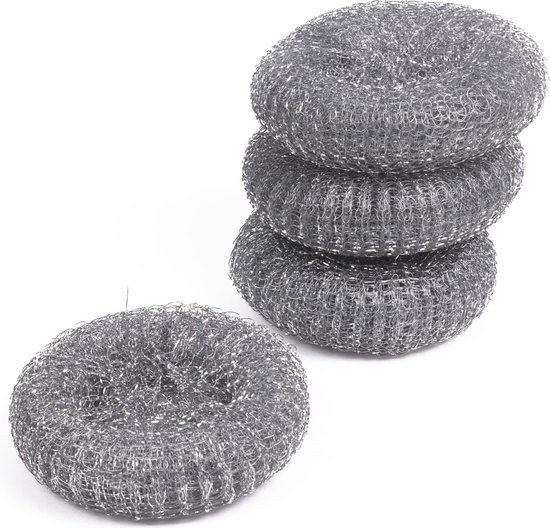 Schuurspons 4 dlg RVS groot