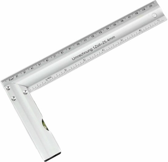 Winkelhaak 200 x 100 mm + waterpas