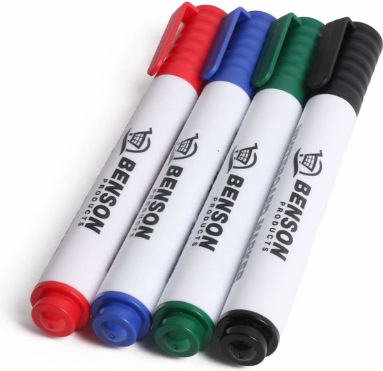Whiteboard markers 4 dlg kleur