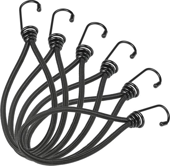 Spanelastiek met haak 6 dlg