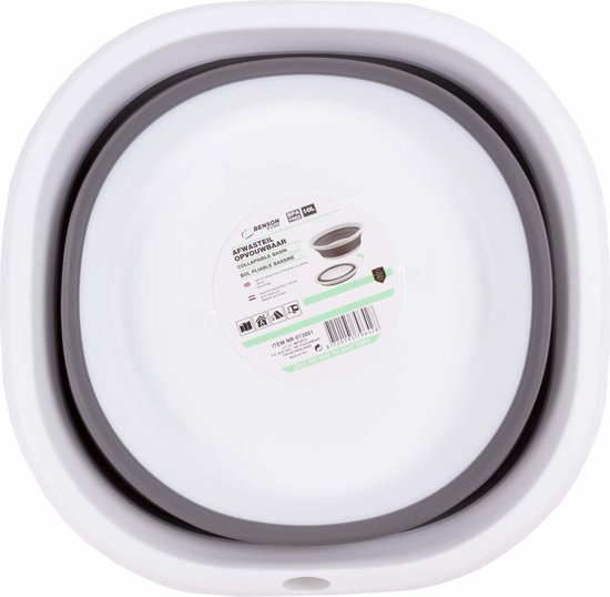 Afwasteil vierkant opvouwbaar 10 ltr