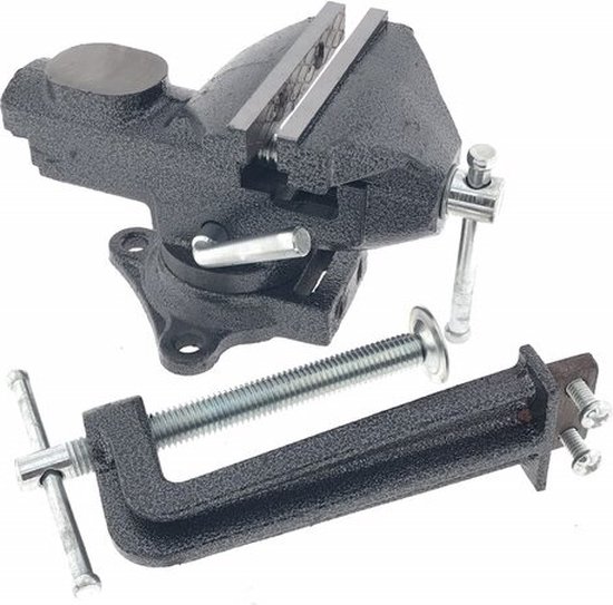 Bankschroef 75 mm 2-in-1