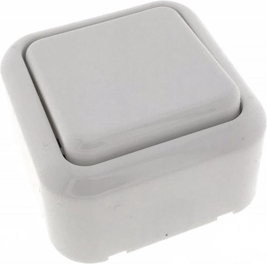 Schakelaar opbouw wit