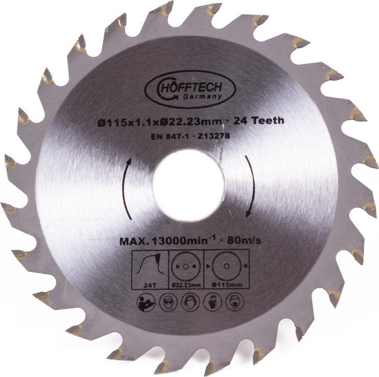 Cirkelzaagblad 115 x 24 tands