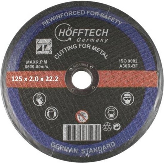 Doorslijpschijf metaal ø125 x 2.0 x 22.2 mm